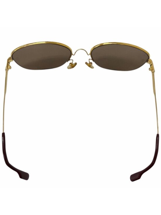 Cartier 140 Trinity Half Rim Sunglasses Eyewear Gold Bordeaux 55 18 Case main image 5